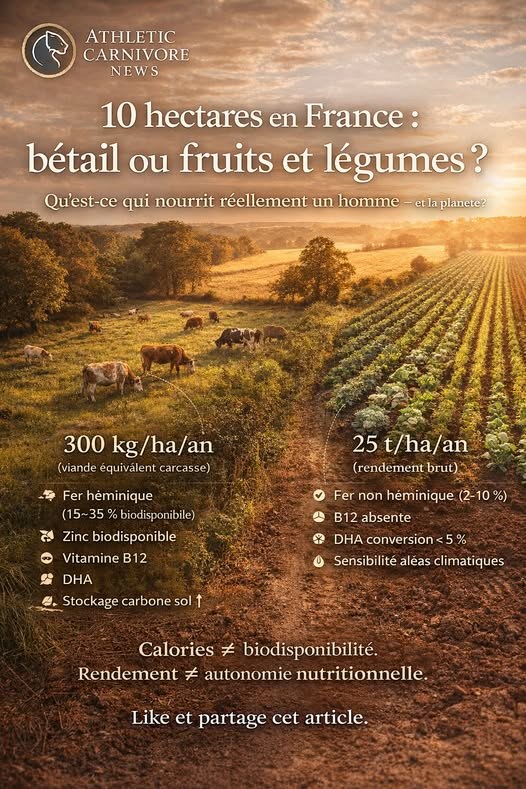 10 hectares en France : calories végétales ou nourriture réellement complète ?