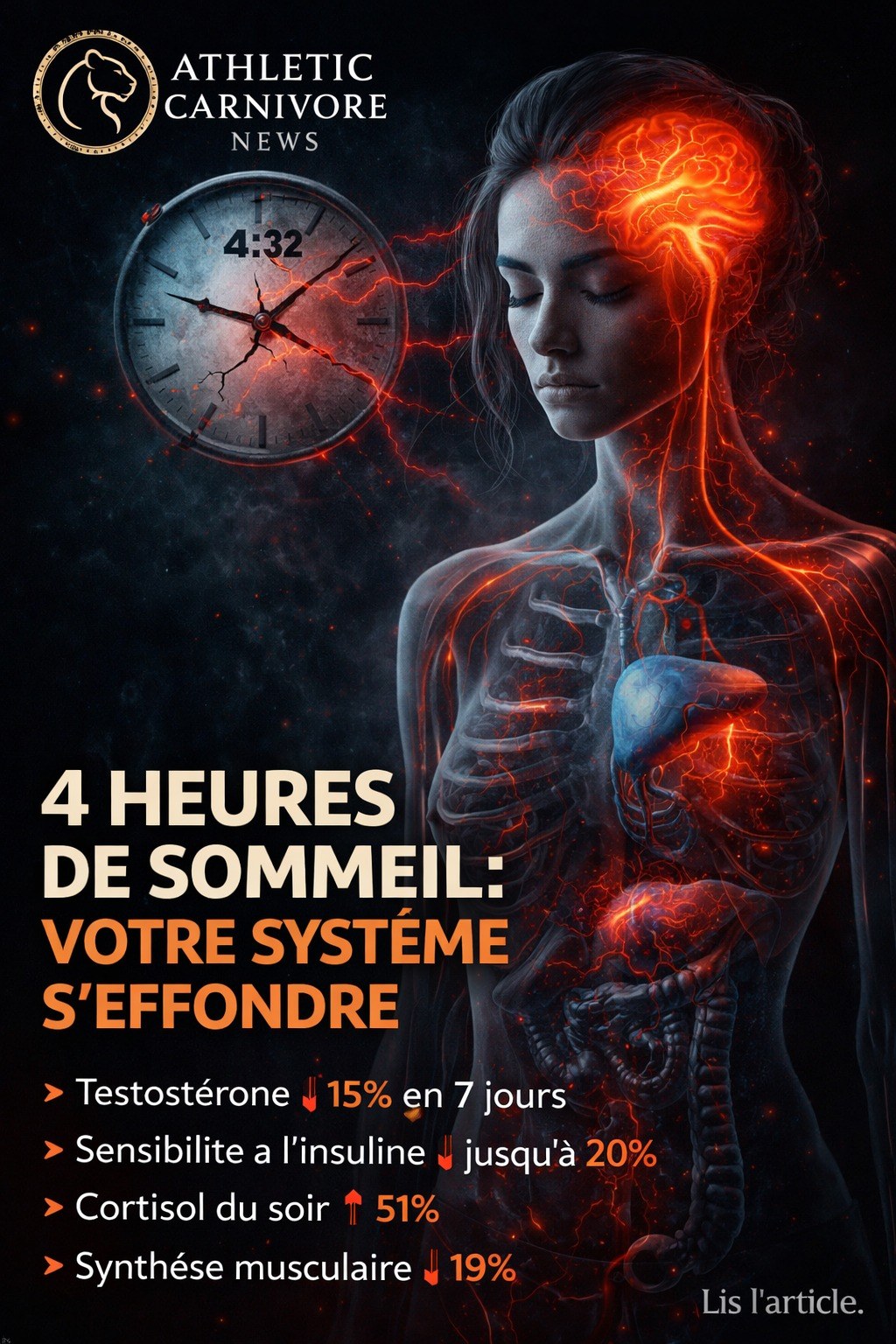 4 à 5 heures de sommeil : quand le système hormonal commence à s’effondrer