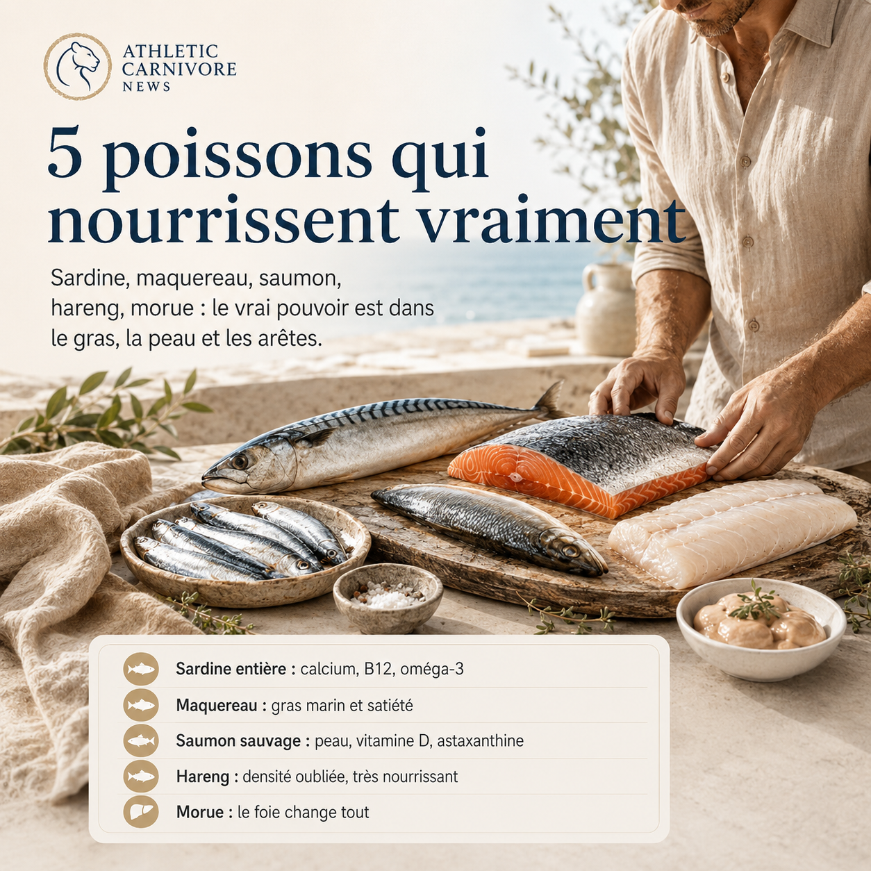 Les 5 poissons qui complètent vraiment une alimentation carnivore