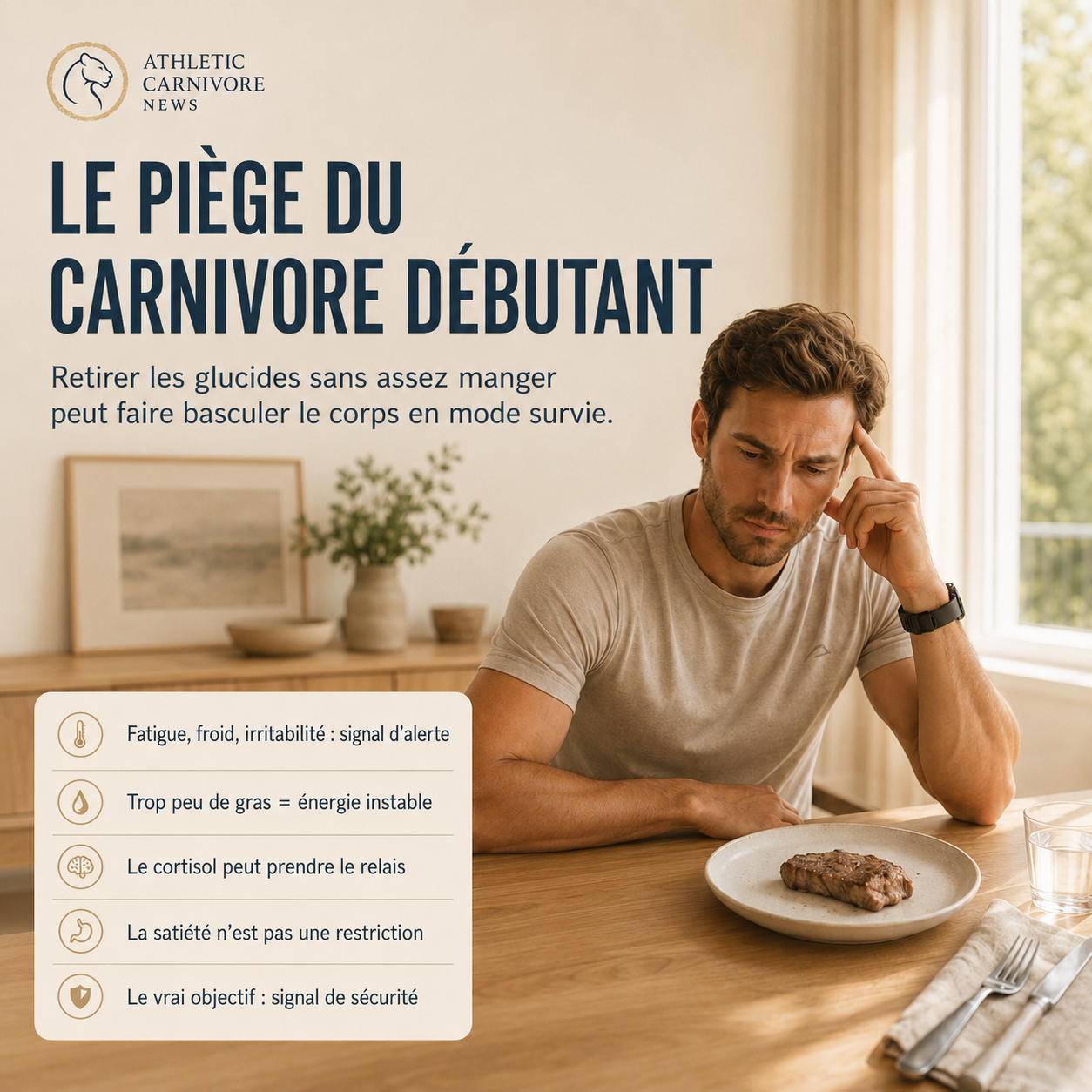 Bien démarrer une alimentation carnivore : éviter le piège du sous-manger