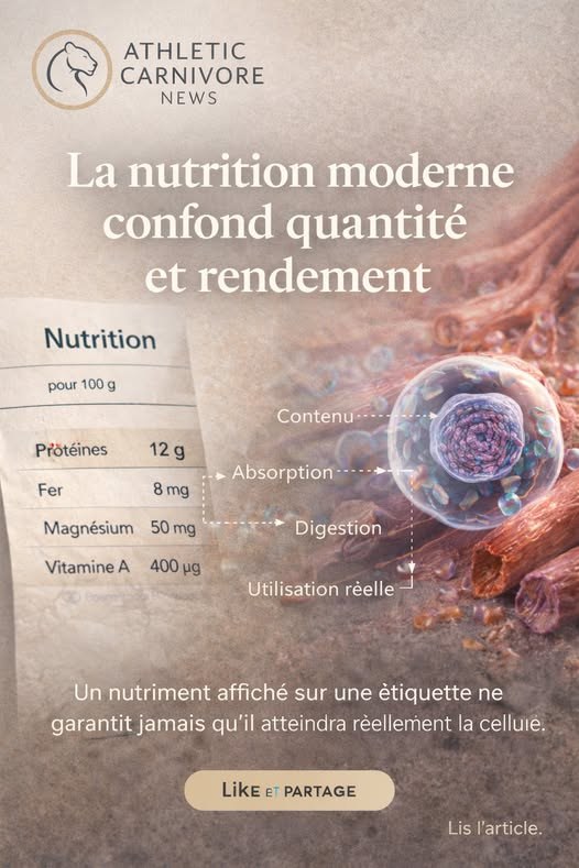 Biodisponibilité : pourquoi la viande nourrit là où le reste remplit
