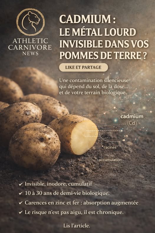 Cadmium, pommes de terre et contamination silencieuse : le métal lourd que l’on ne voit jamais venir
