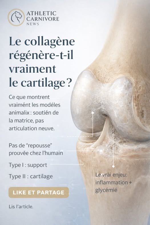 Cartilage, collagène et illusion de régénération : ce que les modèles animaux montrent vraiment