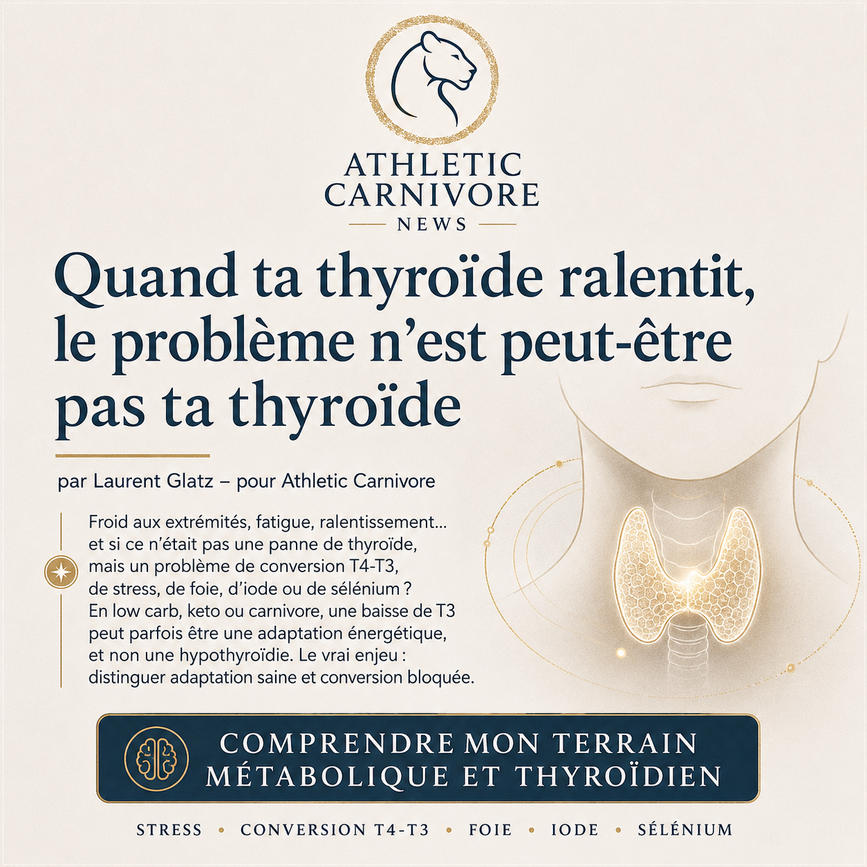 Comprendre la thyroïde dans un régime carnivore ou low carb