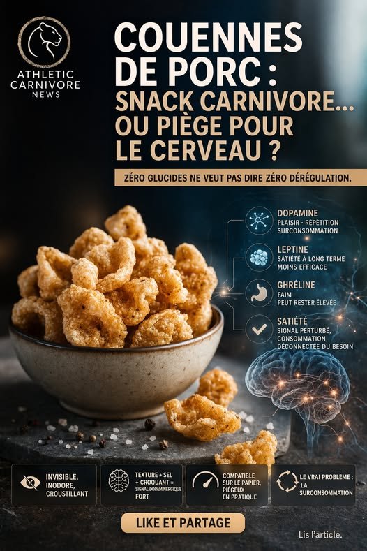 Couennes de porc : le faux ami zéro glucides du carnivore moderne