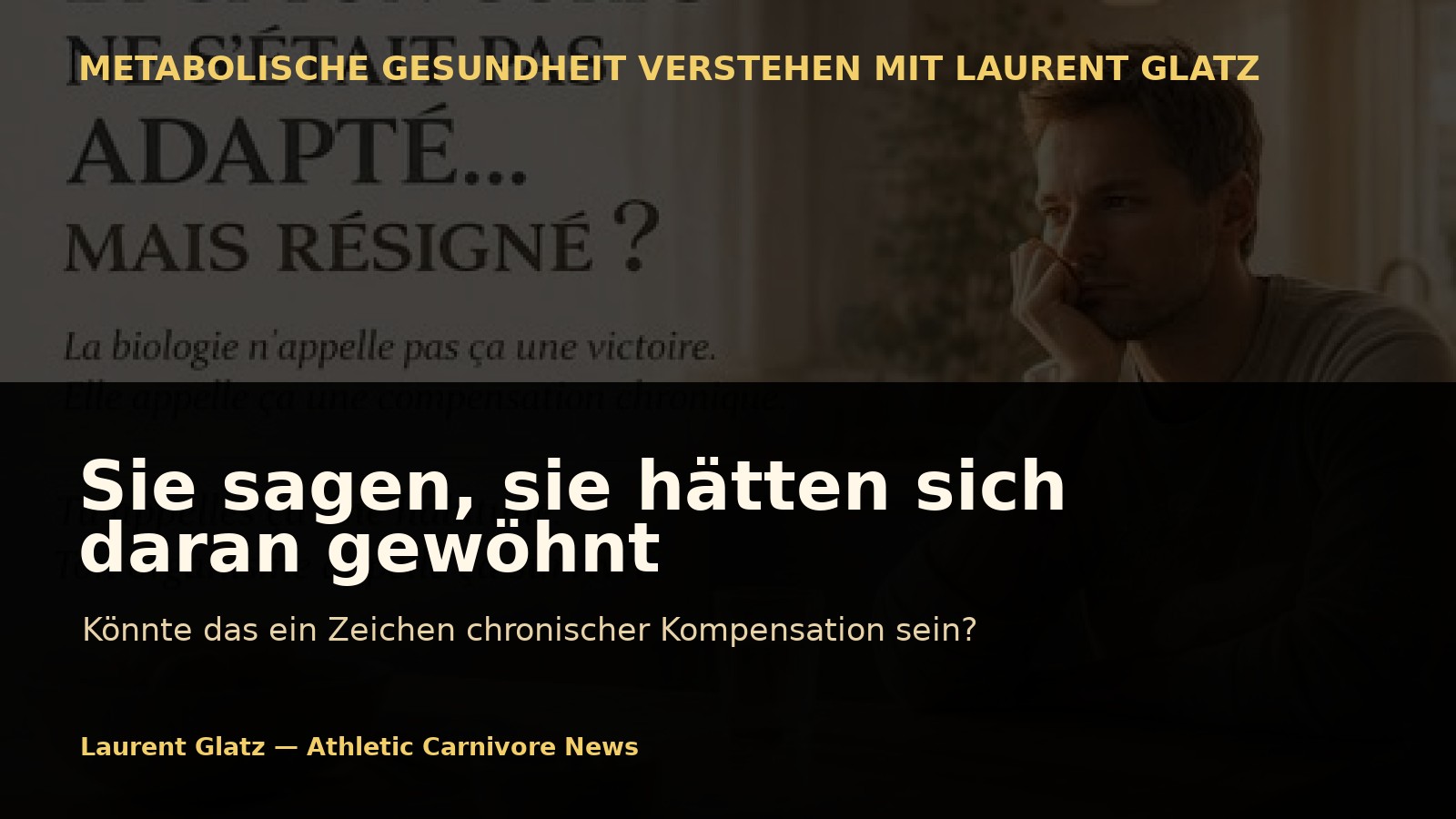 Sie sagen, sie hätten sich daran gewöhnt: Könnte das ein Zeichen chronischer Kompensation sein?