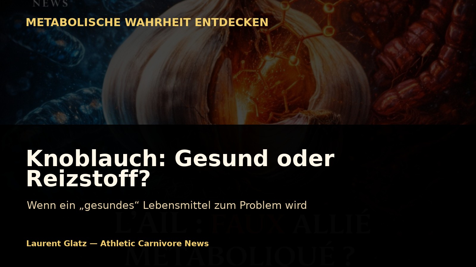 Knoblauch, falscher metabolischer Verbündeter? Wenn ein „gesundes“ Lebensmittel zum Reizstoff wird