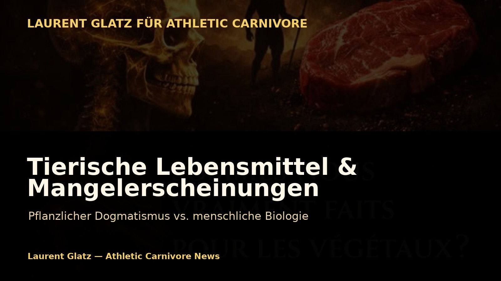 Tierische Lebensmittel und Mangelerscheinungen: Hält der pflanzliche Dogmatismus der menschlichen Biologie stand?