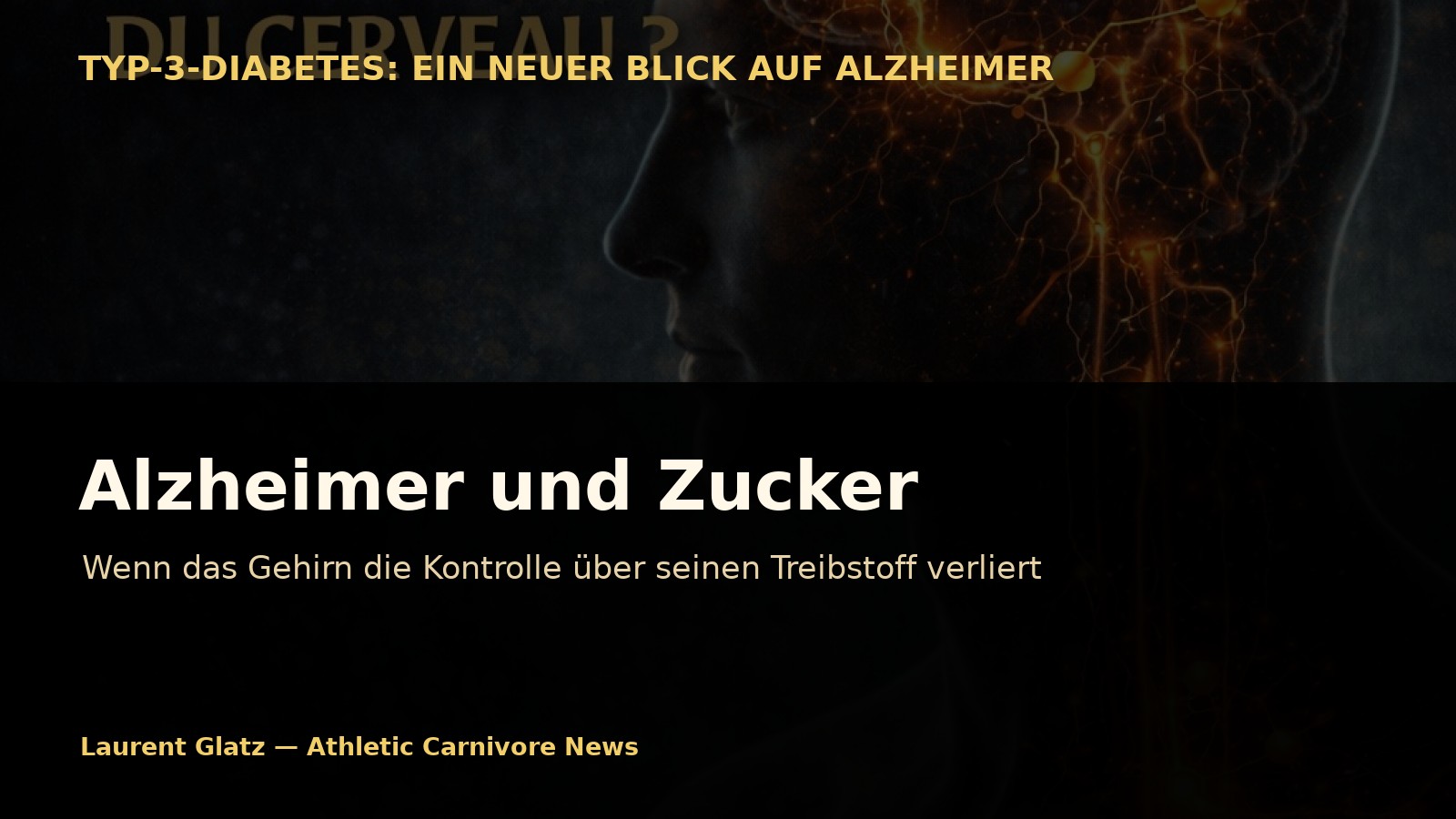 Alzheimer und Zucker: Wenn das Gehirn die Kontrolle über seinen Treibstoff verliert