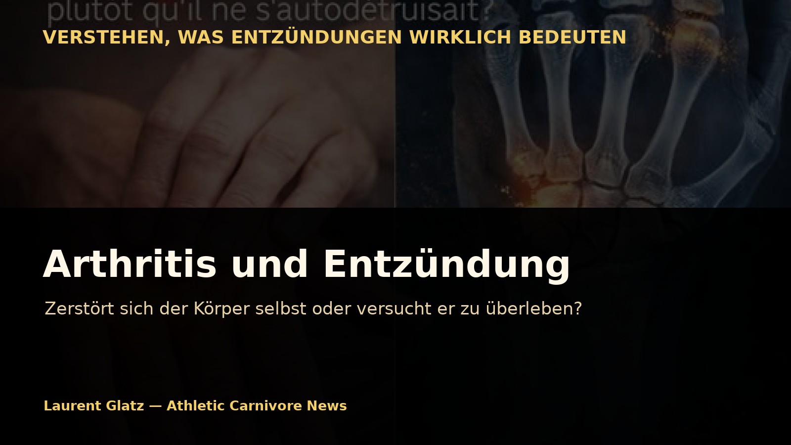 Arthritis und Entzündung: Zerstört sich der Körper wirklich selbst oder versucht er zu überleben?
