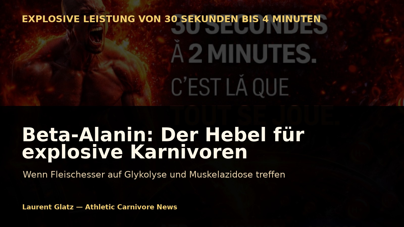 Beta-Alanin: Das unverzichtbare Supplement für den explosiven Karnivoren?