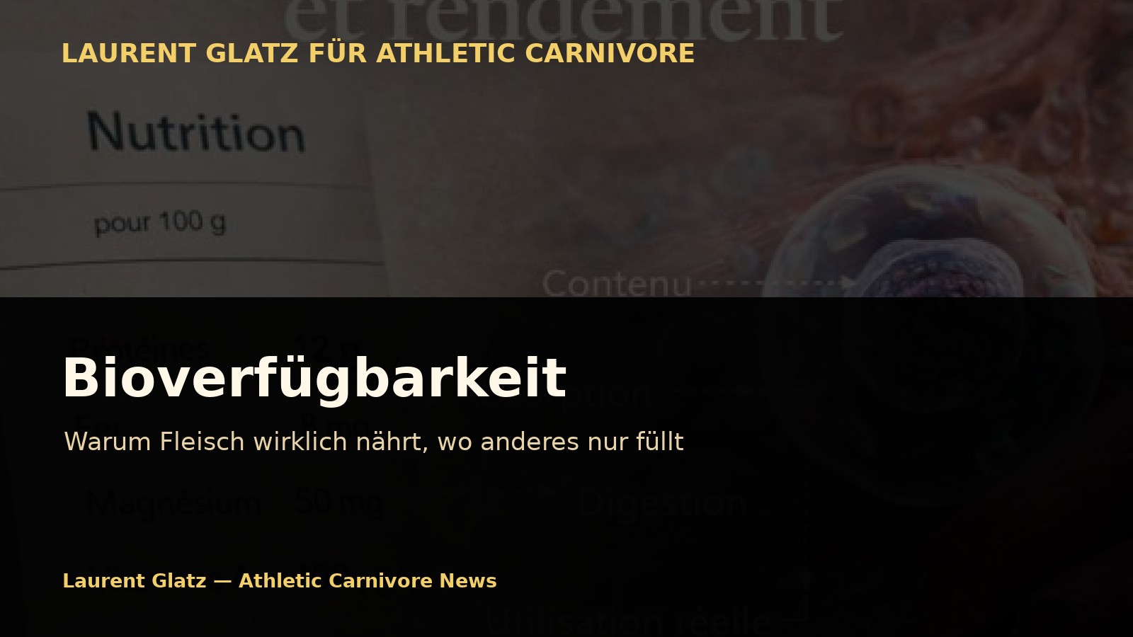 Bioverfügbarkeit: Warum Fleisch wirklich nährt, wo anderes nur füllt