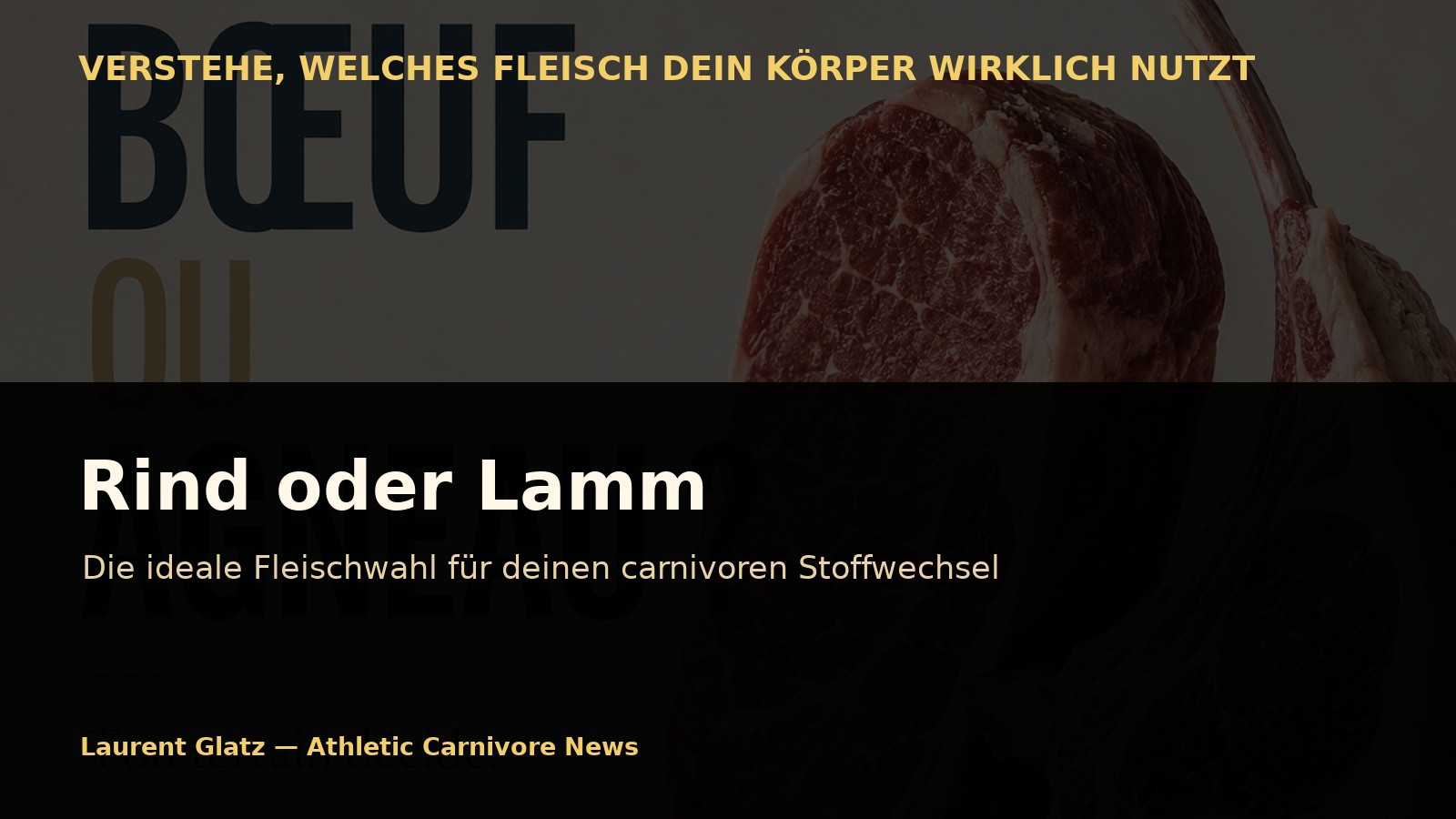 Rind oder Lamm: Die ideale Fleischwahl für deinen carnivoren Stoffwechsel