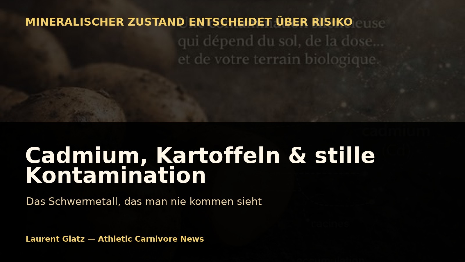 Cadmium, Kartoffeln und stille Kontamination: Das Schwermetall, das man nie kommen sieht