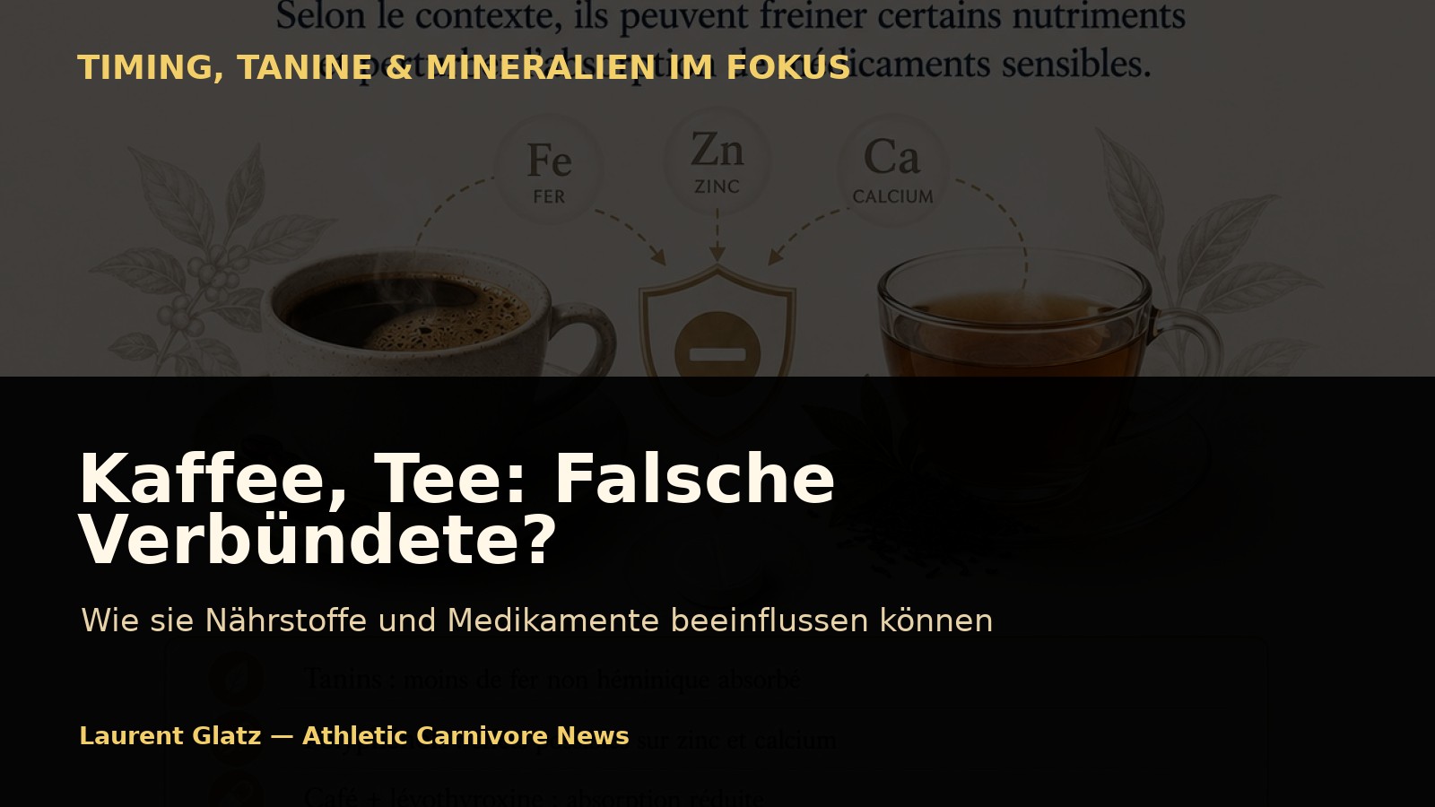 Kaffee, Tee: falsche Verbündete?