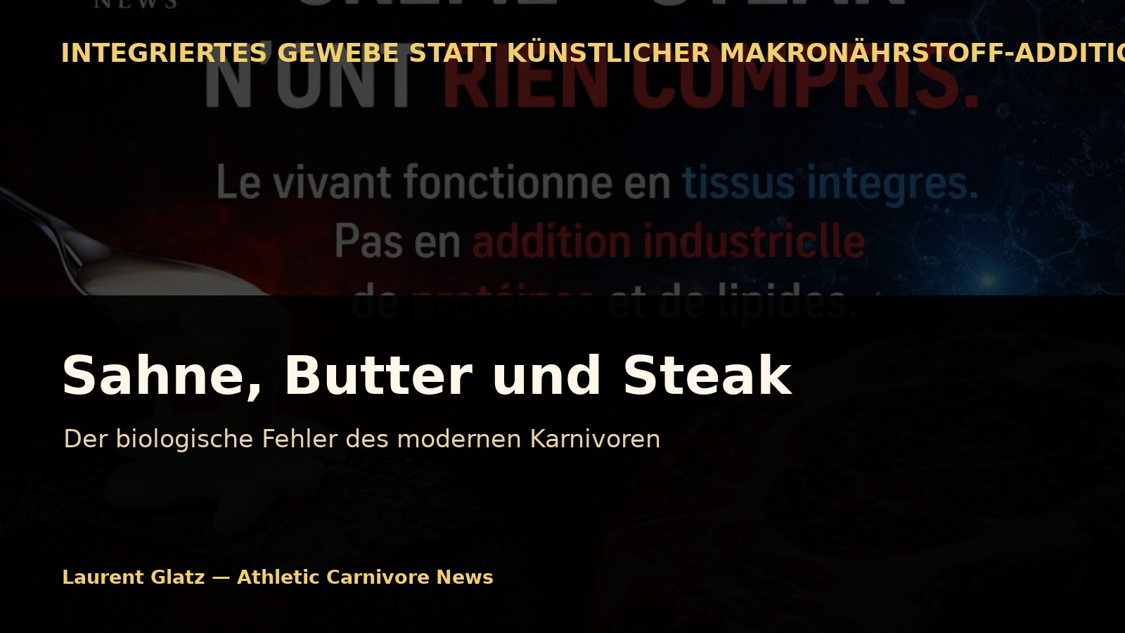 Sahne, Butter und Steak: Der biologische Fehler des modernen Karnivoren