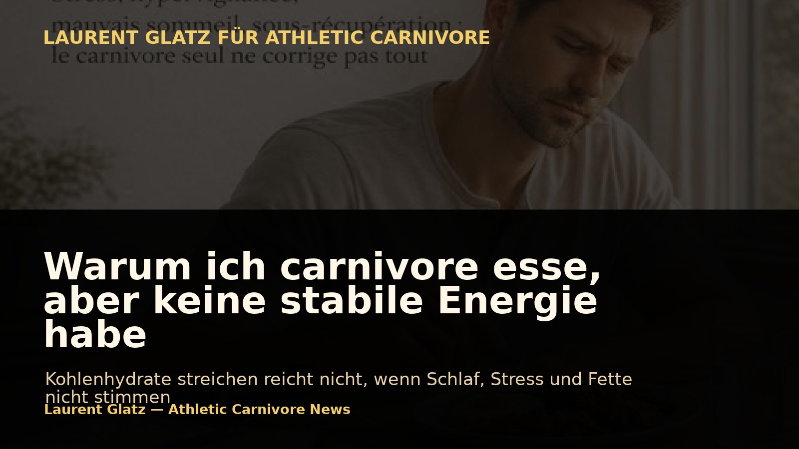 Warum ich carnivore esse, aber keine stabile Energie und mentale Klarheit habe