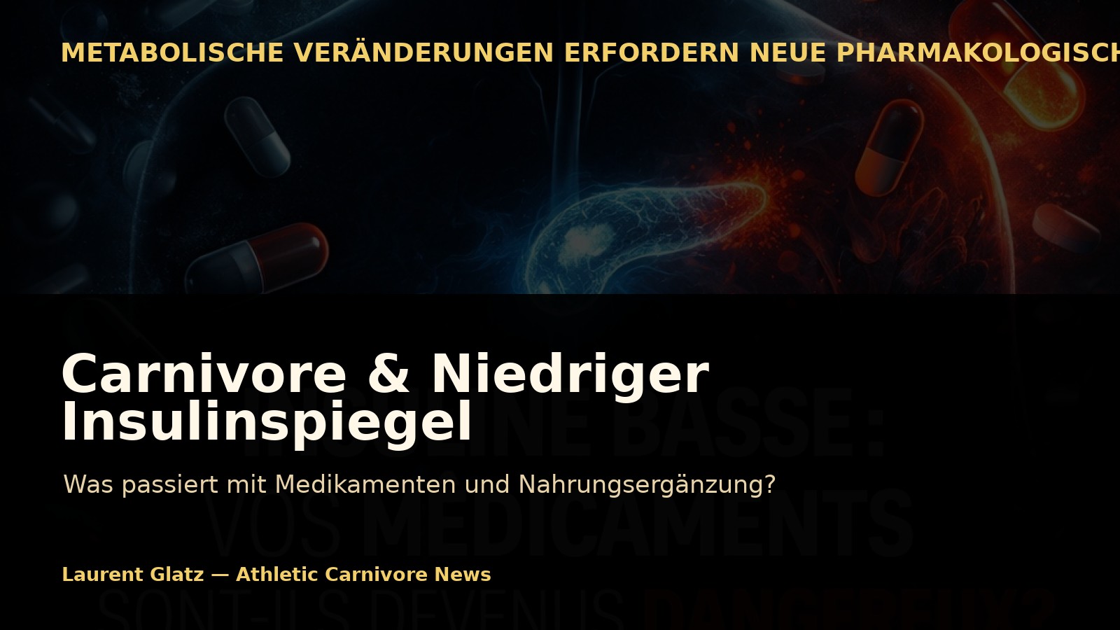Carnivore und niedriger Insulinspiegel: Was passiert mit Medikamenten und Nahrungsergänzung?