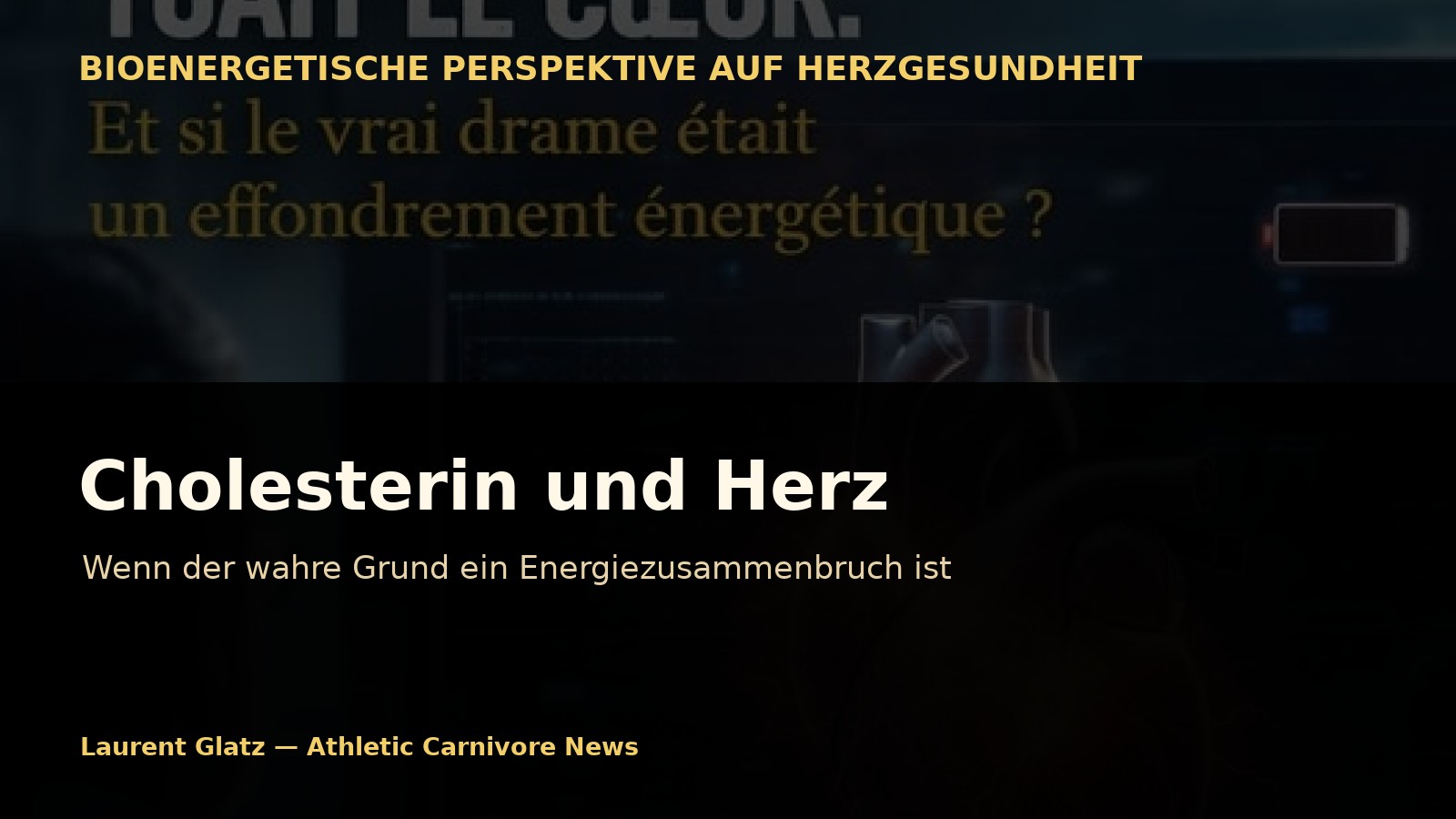 Cholesterin und Herz: Ist der wahre Grund ein Energiezusammenbruch?