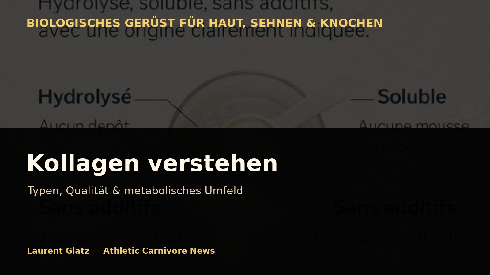 Kollagen: Typen, Qualität und metabolisches Umfeld