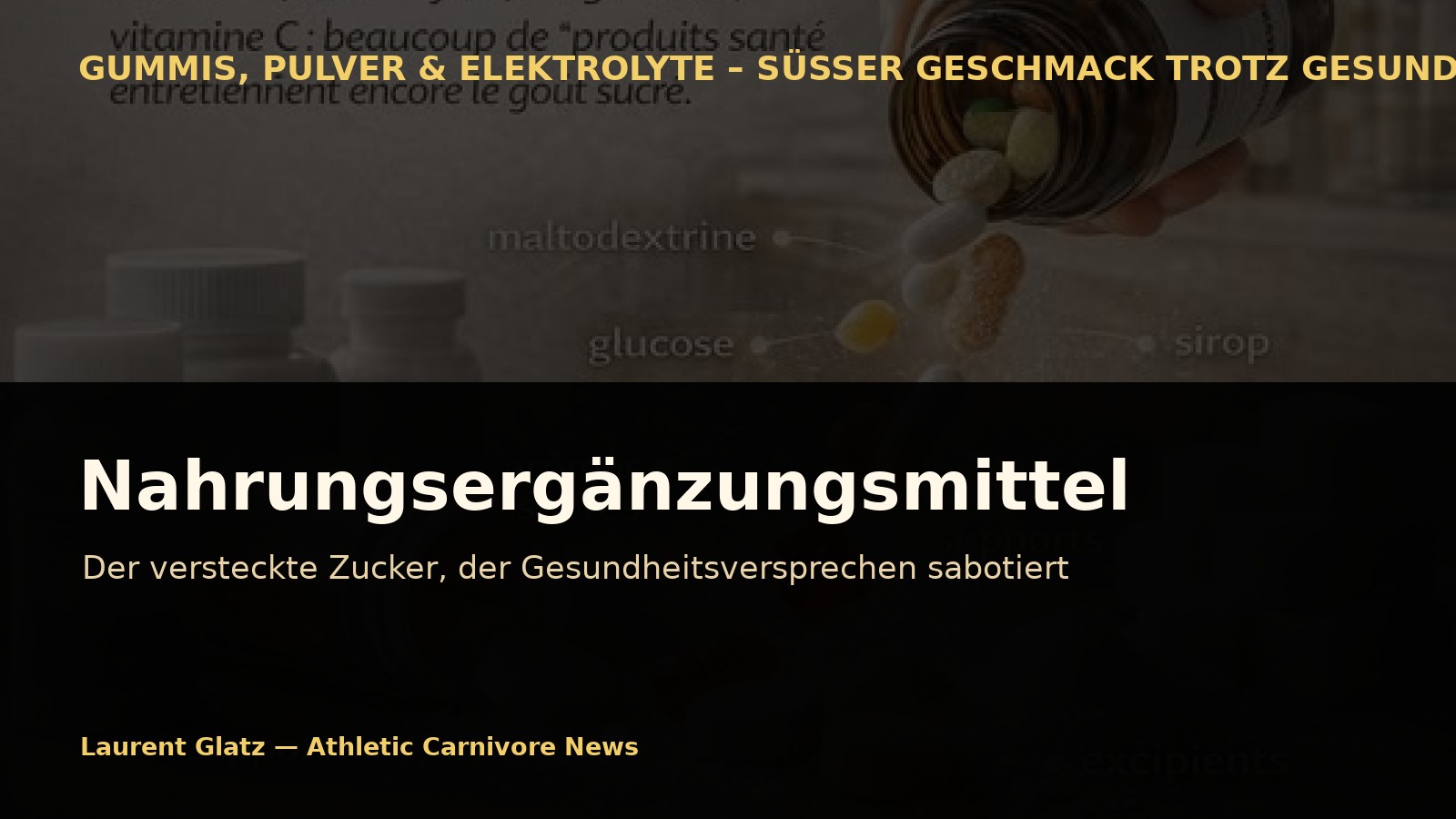 Nahrungsergänzungsmittel: Der versteckte Zucker, der Gesundheitsversprechen sabotiert