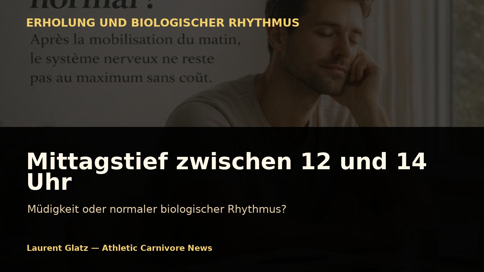 Mittagstief zwischen 12 und 14 Uhr: Besorgniserregende Müdigkeit oder normaler biologischer Rhythmus?