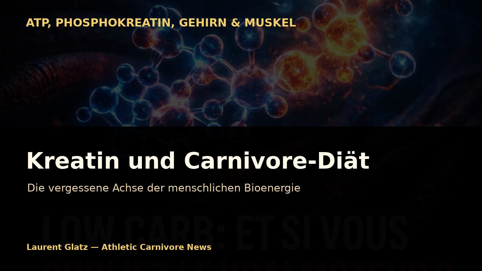 Kreatin und Carnivore-Diät: Die vergessene Achse der menschlichen Bioenergie
