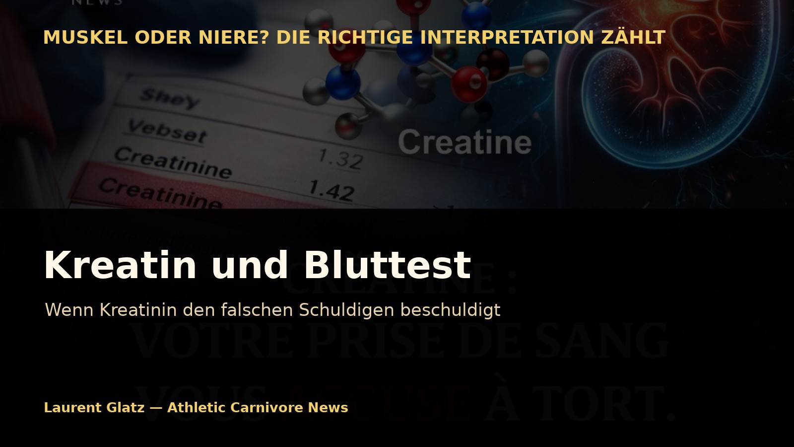 Kreatin und Bluttest: Wenn Kreatinin den falschen Schuldigen beschuldigt