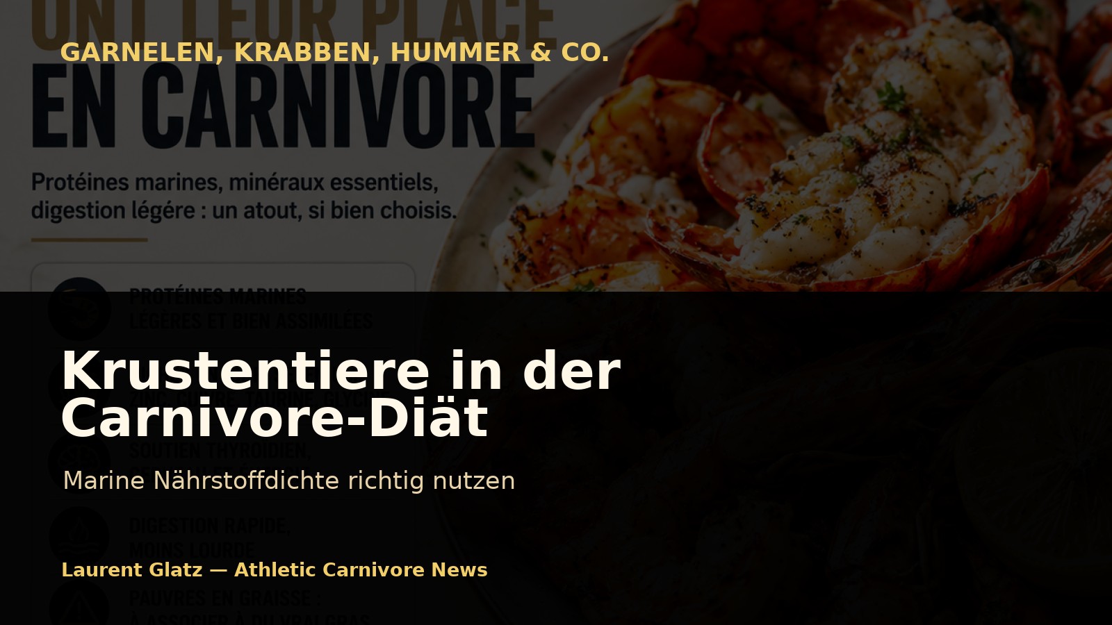 Krustentiere in der Carnivore-Diät: Marine Dichte, nicht als Hauptnahrungsquelle zu verwechseln