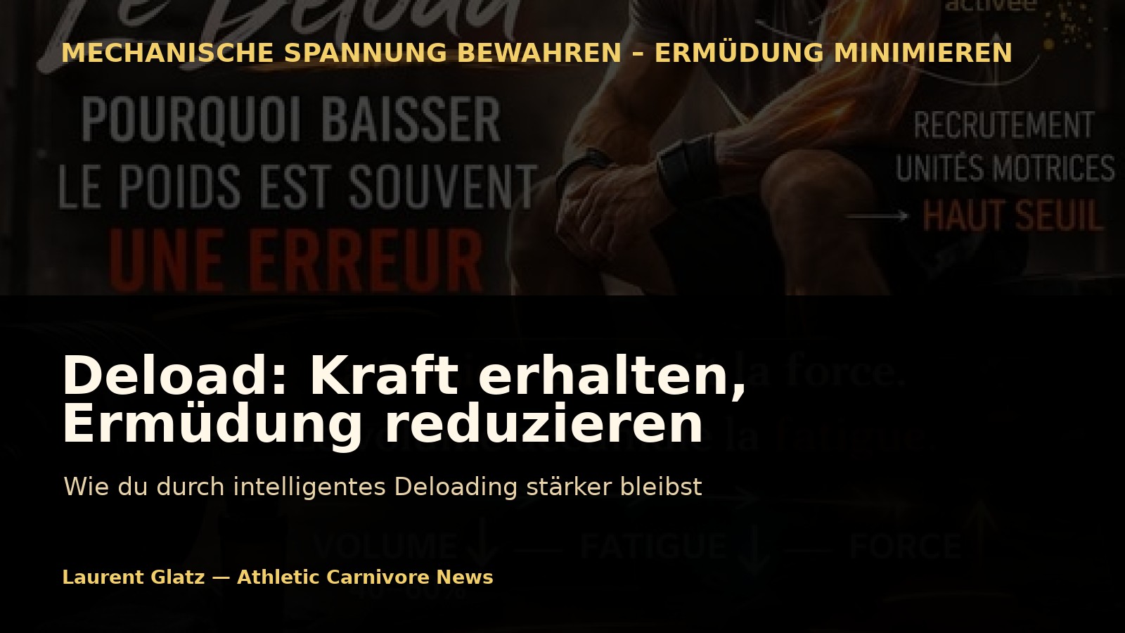 Deload: Warum das Senken der Last manchmal die Kraft sabotiert