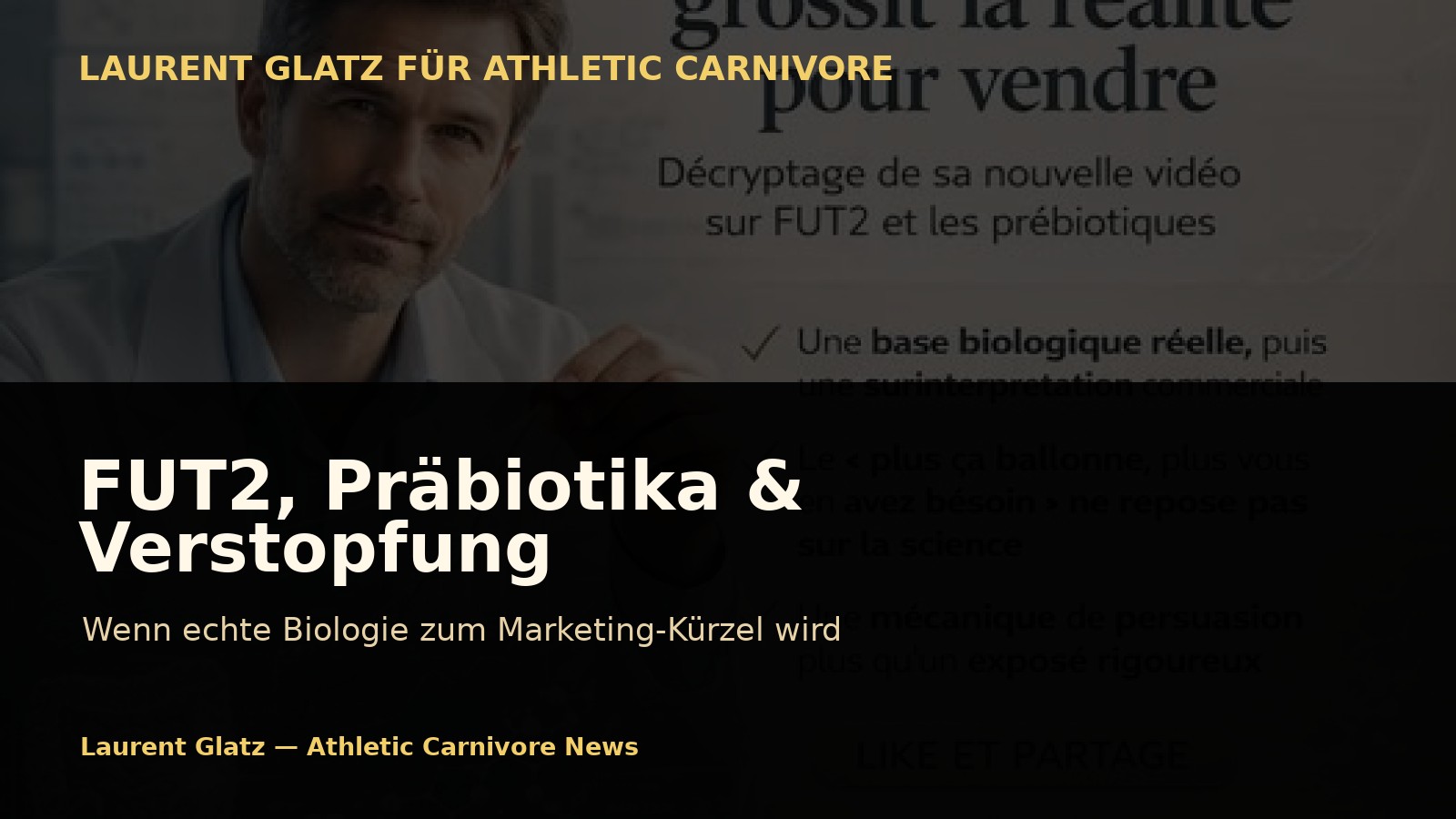 FUT2, Präbiotika und Verstopfung: Wenn echte Biologie zum Marketing-Kürzel wird