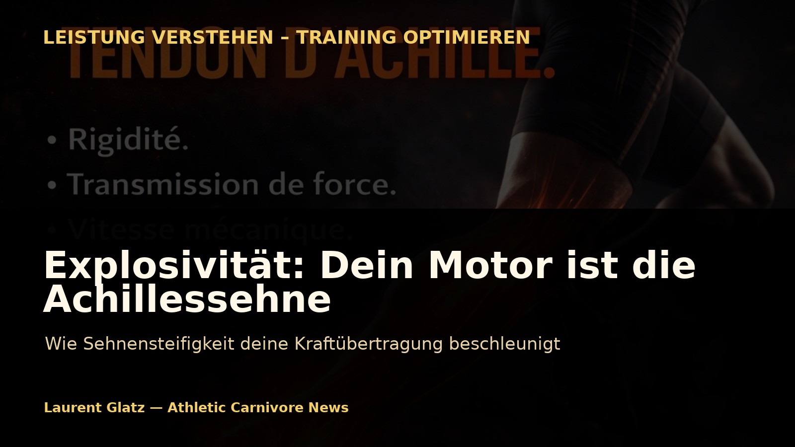 Explosivität: Dein wahrer Motor ist die Achillessehne