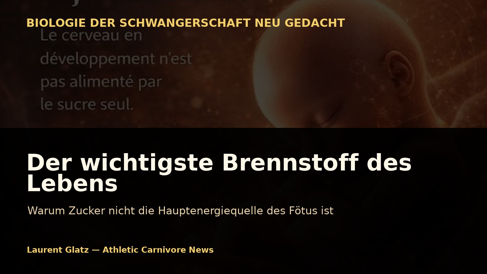 Der wichtigste Brennstoff des Lebens ist nicht Zucker