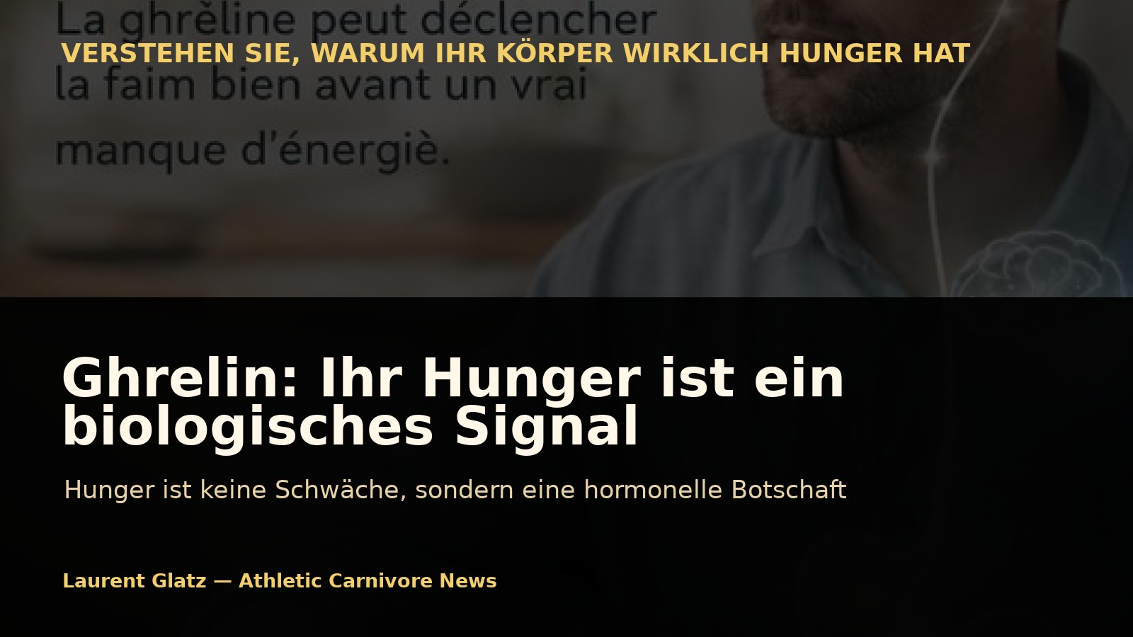 Ghrelin: Warum Ihr Hunger kein Mangel an Willenskraft ist, sondern ein biologisches Signal