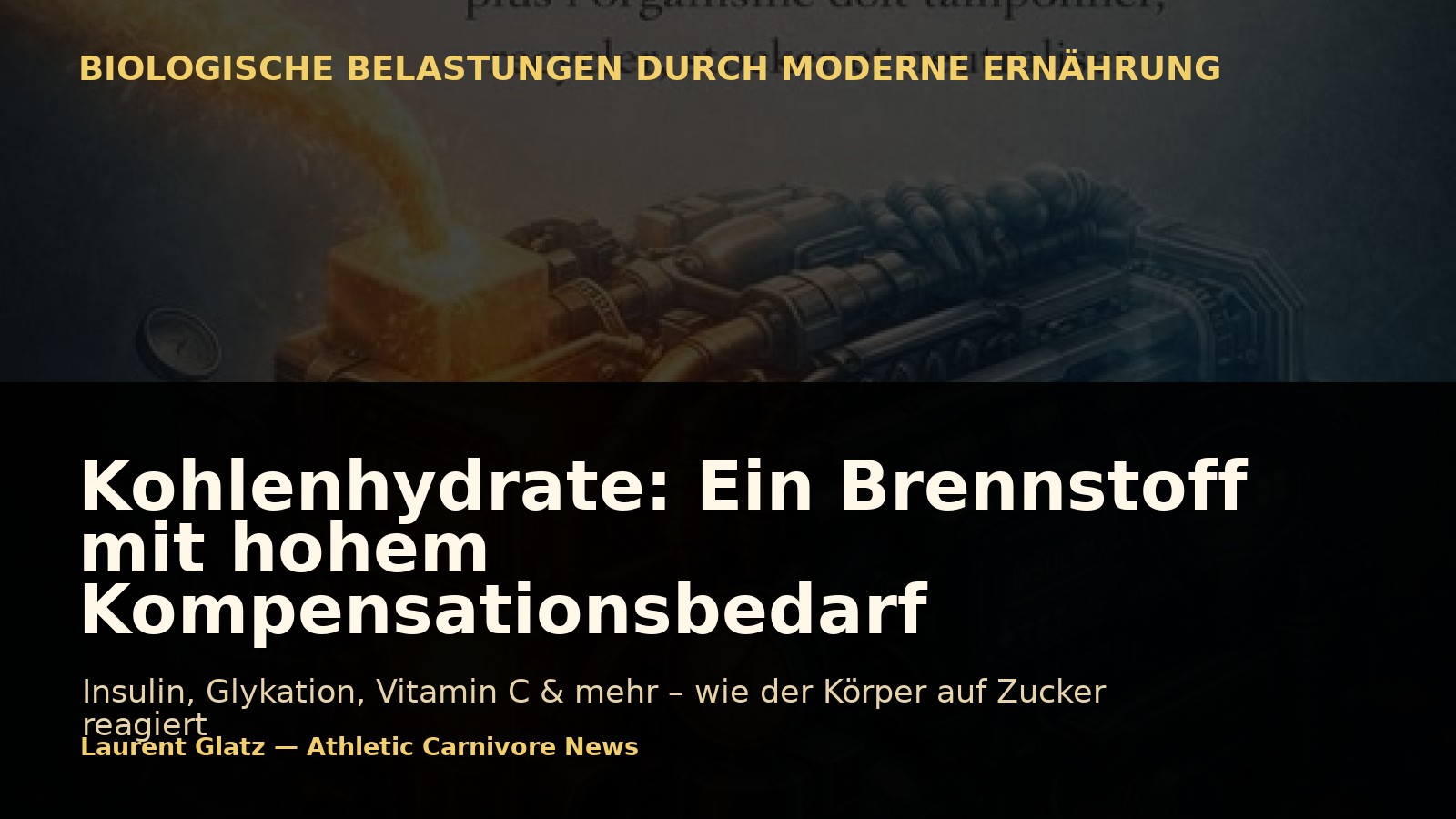 Kohlenhydrate: Ein „normaler“ Brennstoff, der so viele Korrekturen erfordert?