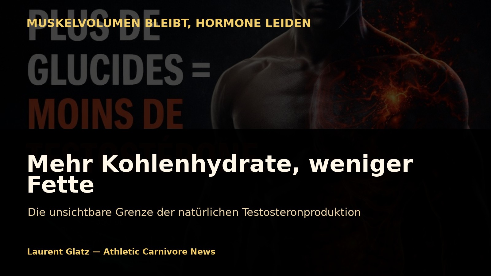 Mehr Kohlenhydrate, weniger Fette: Die unsichtbare Grenze der natürlichen Testosteronproduktion