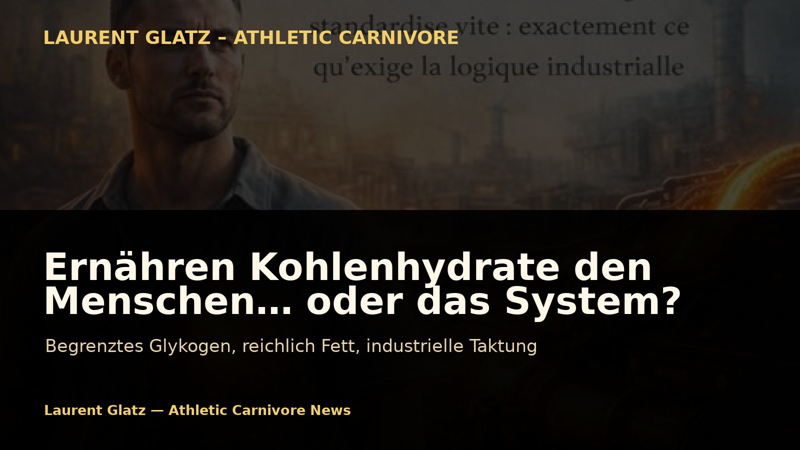 Ernähren Kohlenhydrate den Menschen… oder das System?