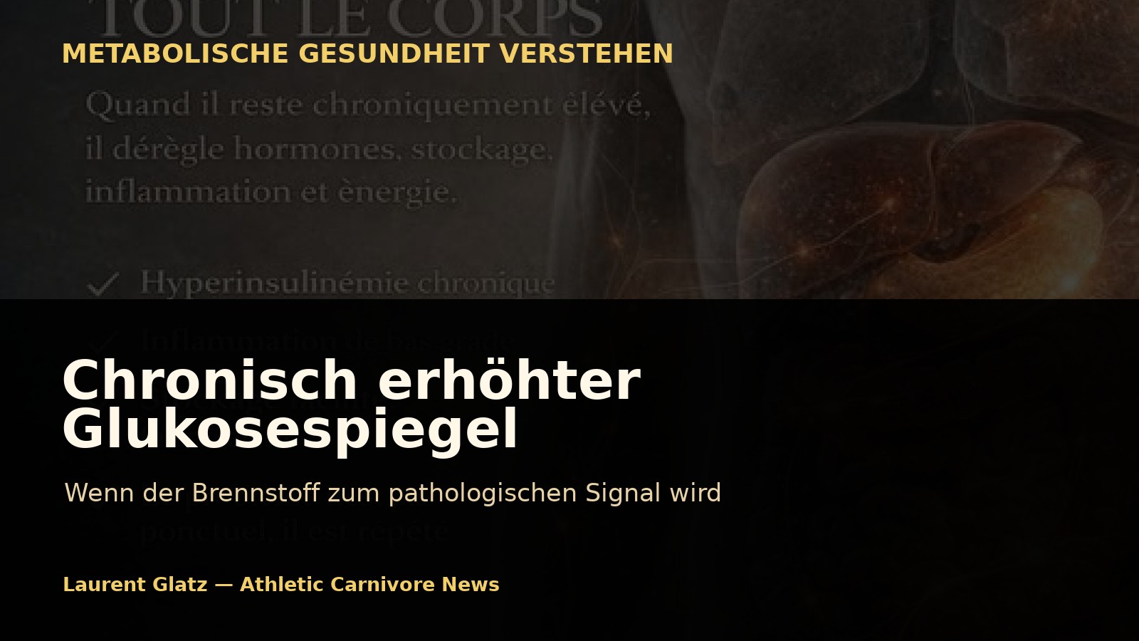 Chronisch erhöhter Glukosespiegel: Wenn der Brennstoff zum pathologischen Signal wird