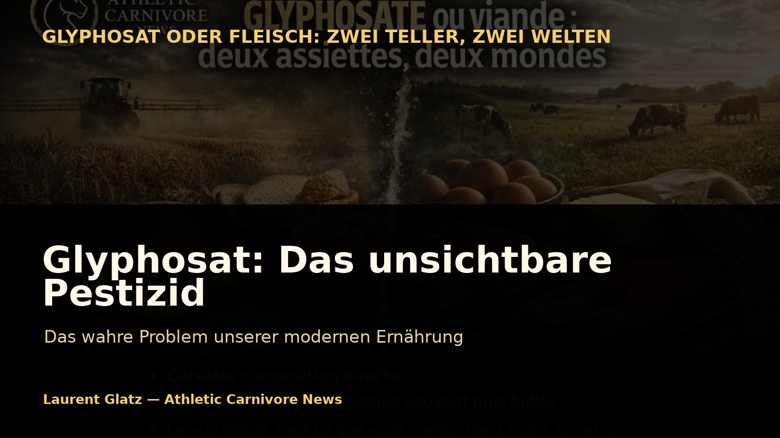 Glyphosat: Das unsichtbare Pestizid, das das wahre Problem unserer modernen Ernährung offenbart