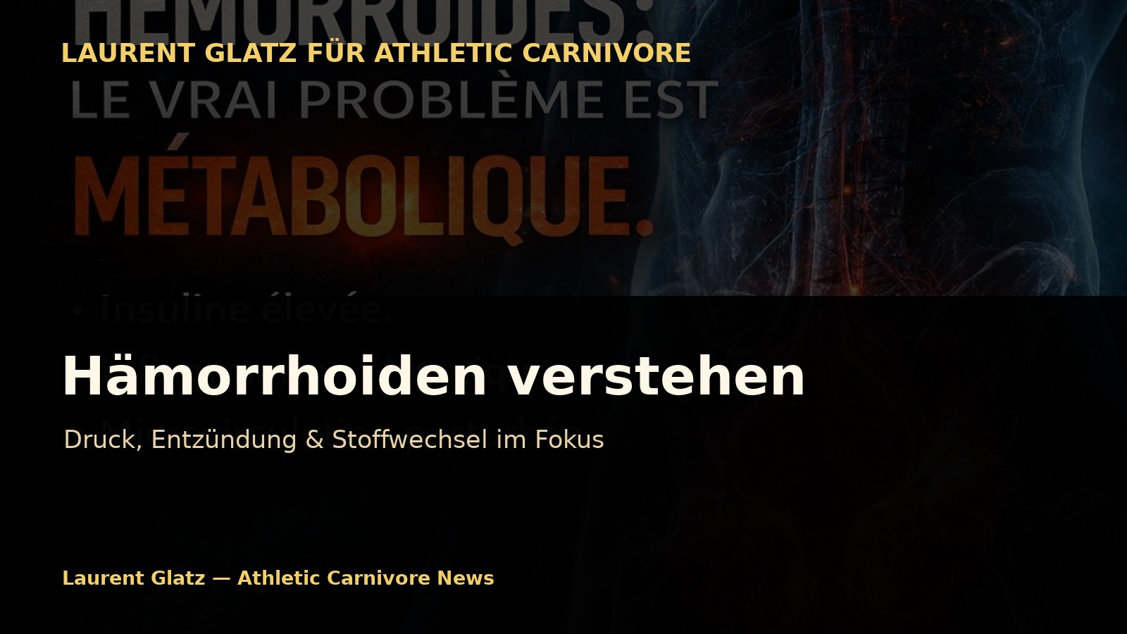 Hämorrhoiden: Das wahre Problem liegt oft im Stoffwechsel