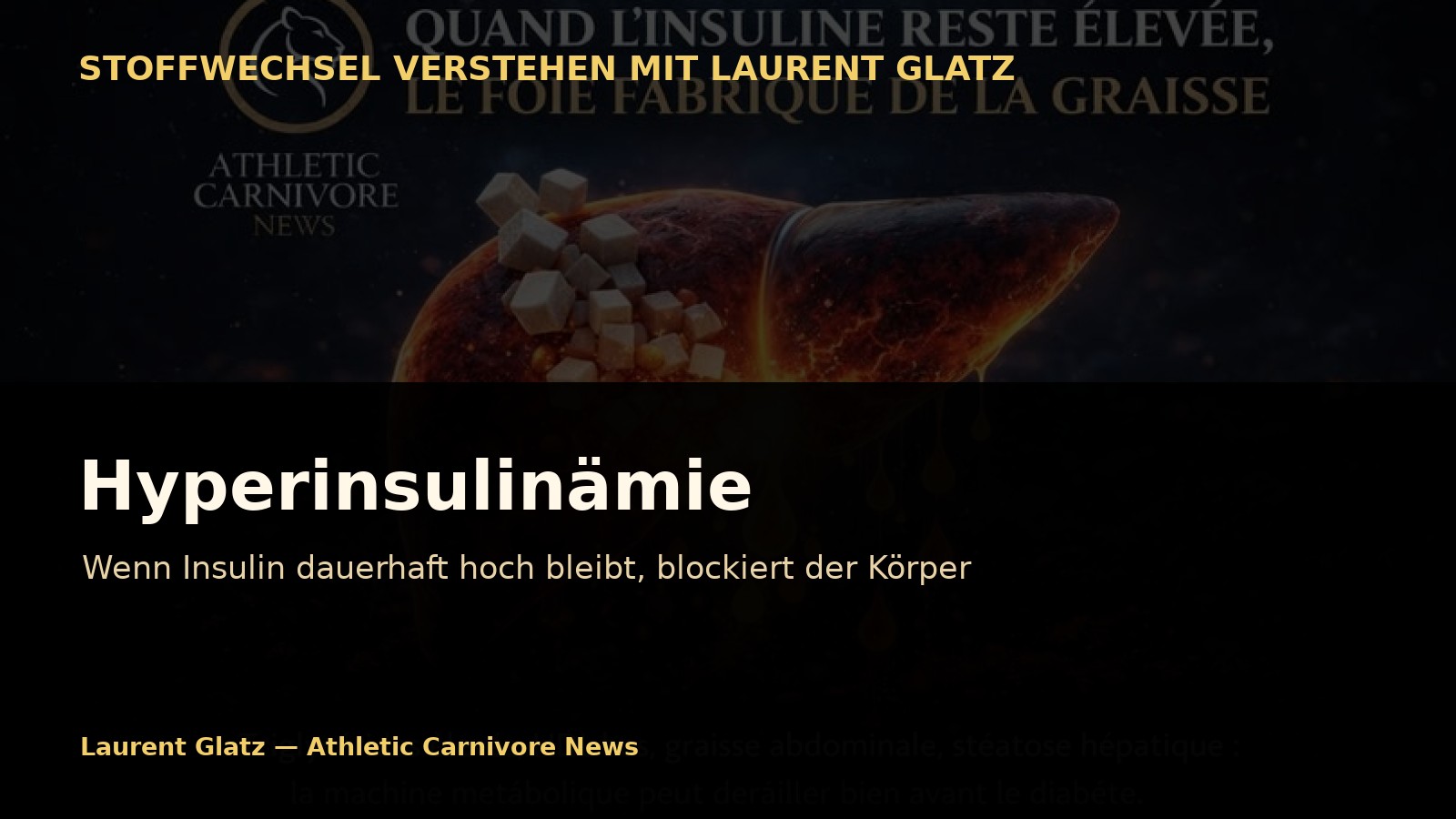 Hyperinsulinämie: Wenn Insulin dauerhaft hoch bleibt, blockiert der Körper