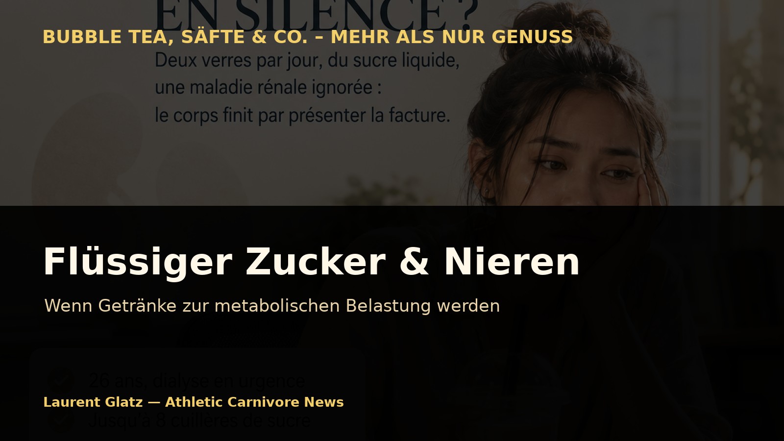 Flüssiger Zucker und Nieren: Wenn ein Getränk zur metabolischen Belastung wird