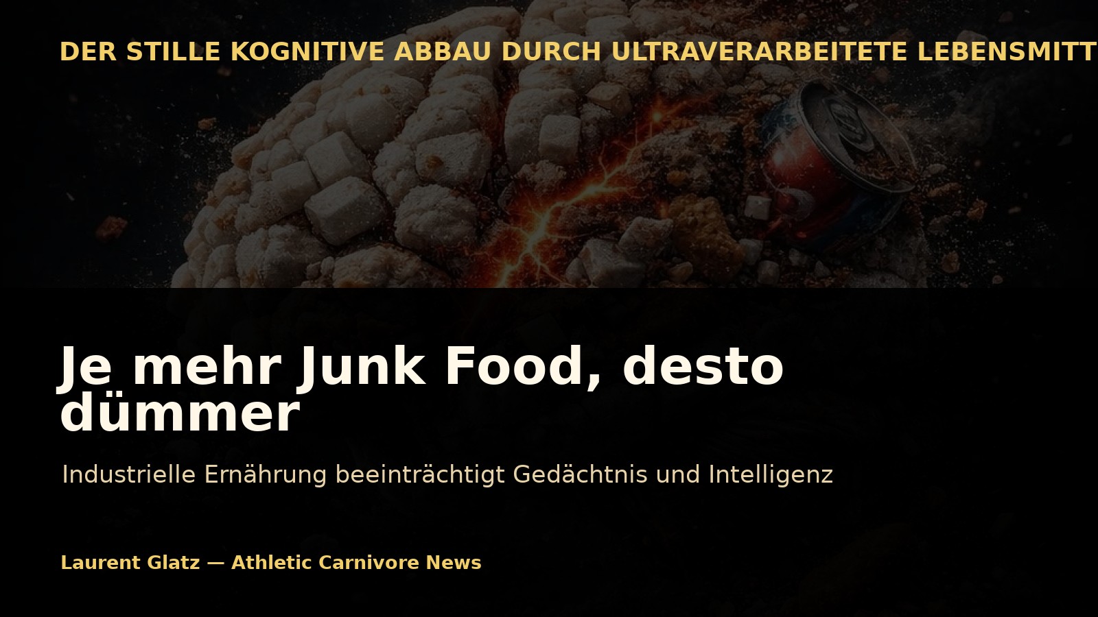 Je mehr du Junk Food isst, desto dümmer wirst du
