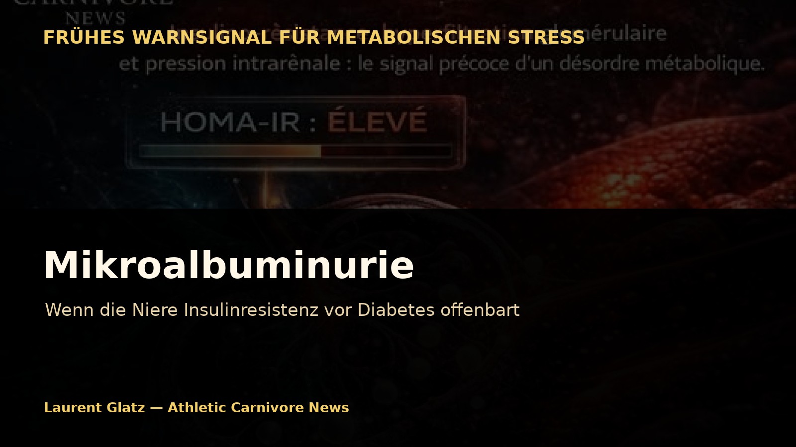 Mikroalbuminurie: Wenn die Niere Insulinresistenz vor Diabetes offenbart