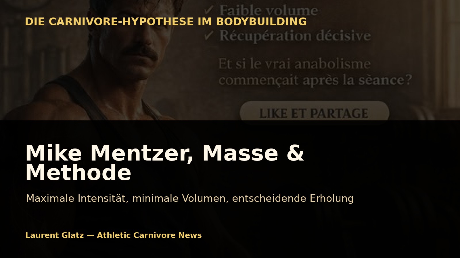Mike Mentzer, Masse, Methode und die Carnivore-Hypothese