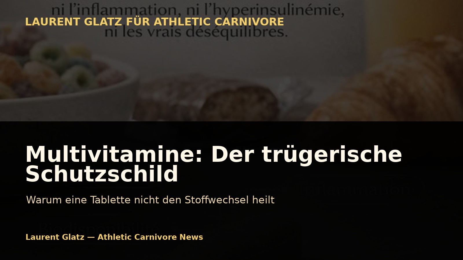 Multivitamine: Der trügerische Schutzschild eines gestörten Stoffwechsels