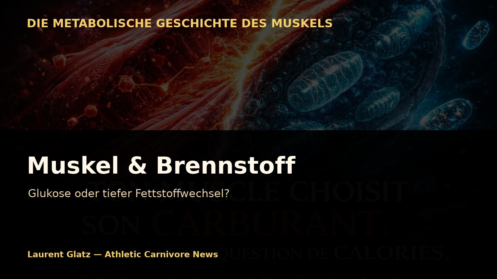 Muskel und Brennstoff: Schneller Glukose- oder tiefer Fettstoffwechsel?