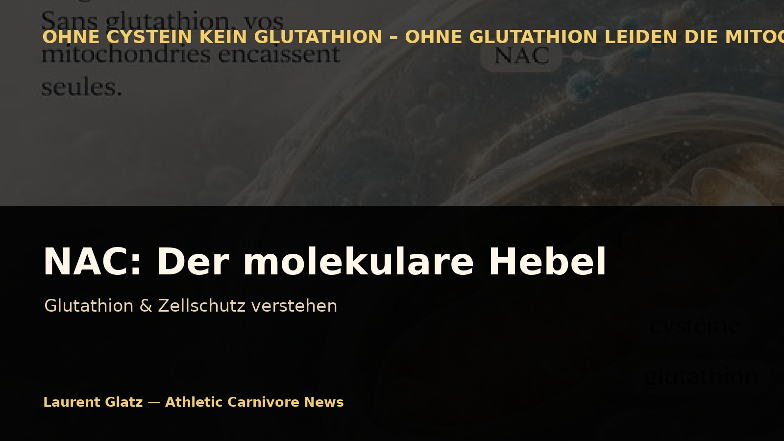 NAC: Der molekulare Hebel hinter Glutathion und Zellschutz