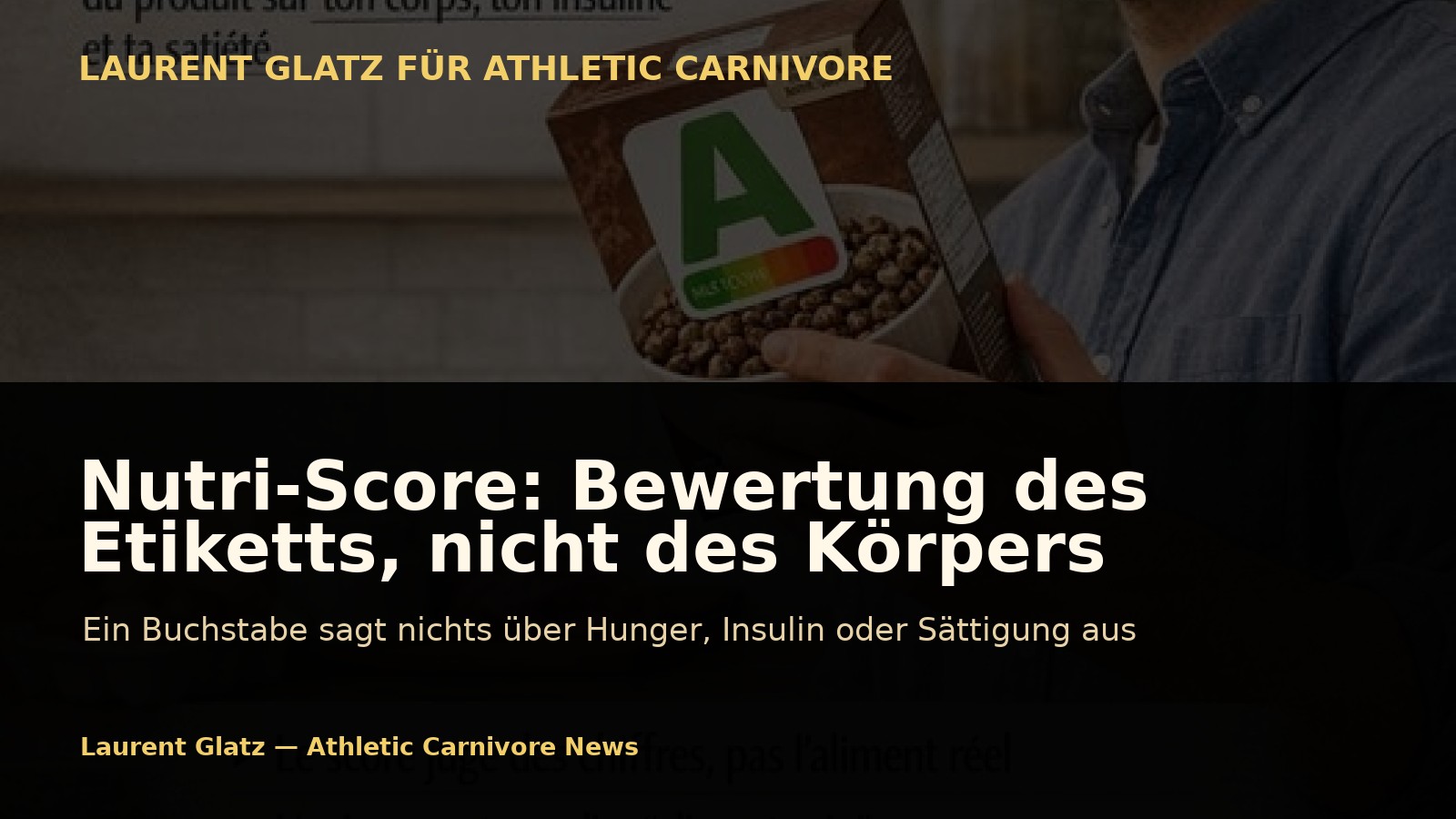 Nutri-Score: Der Algorithmus bewertet das Etikett, nicht den Stoffwechsel