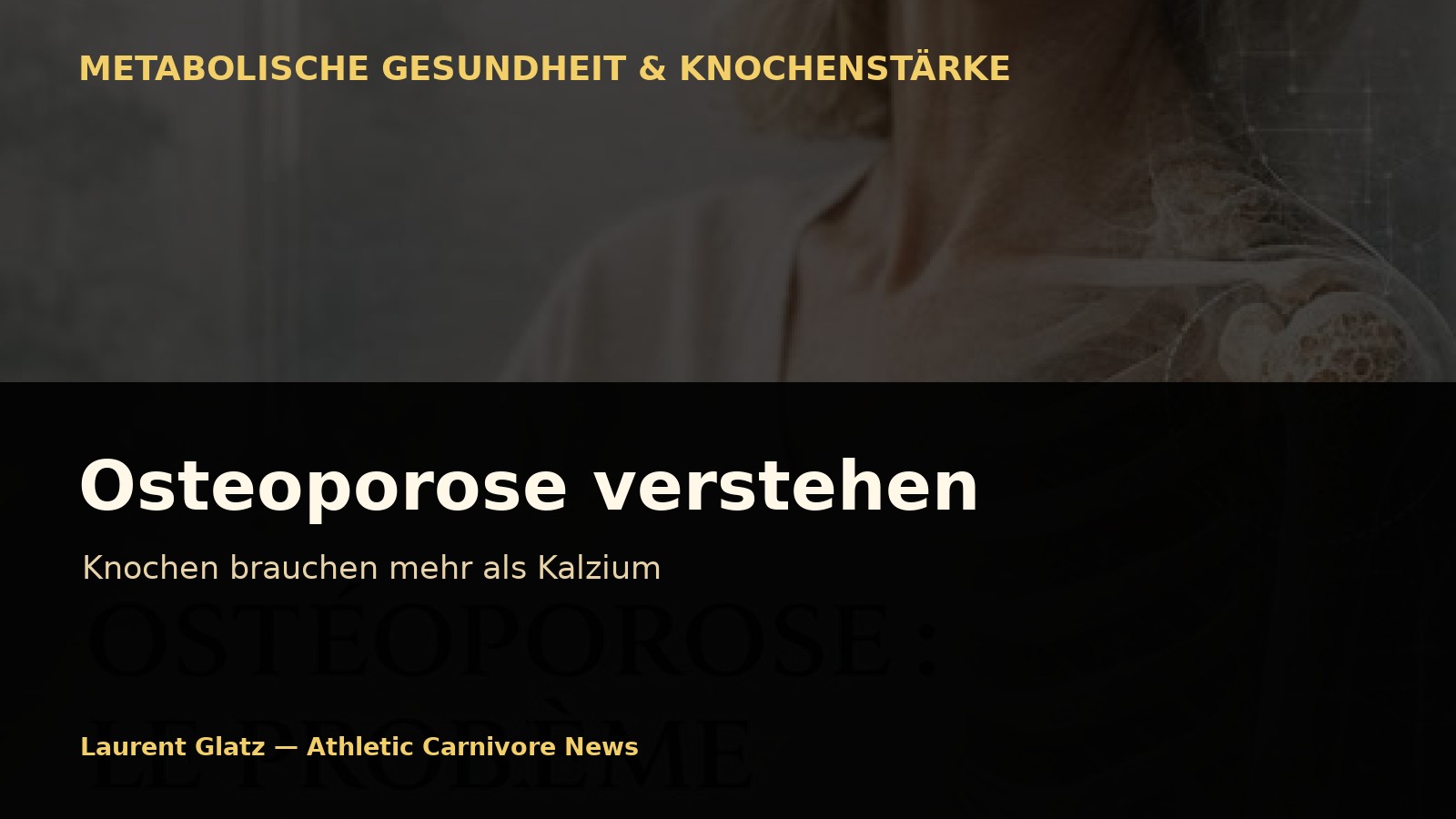 Osteoporose: Knochen brauchen mehr als nur Kalzium – der metabolische Kontext zählt